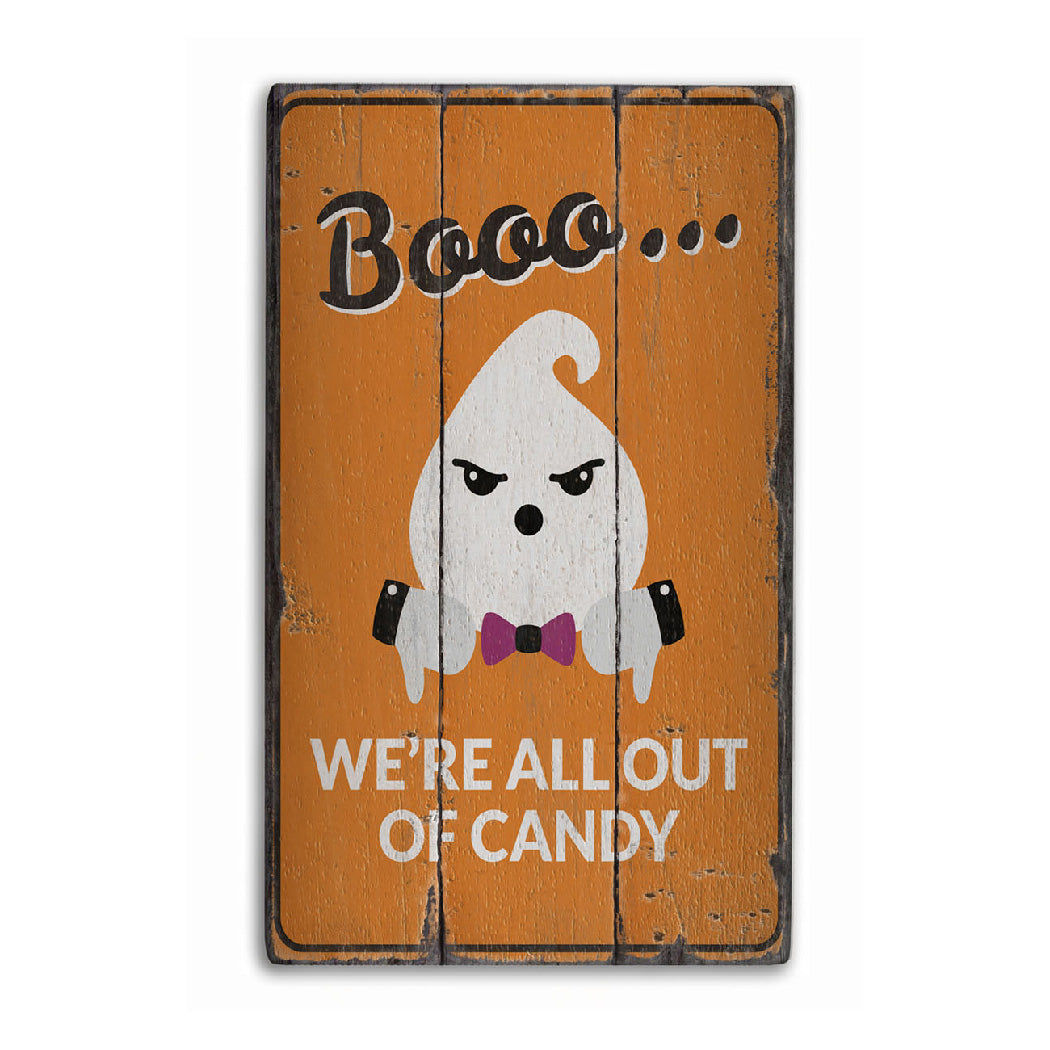 Boo Candy Rustic Wood Sign