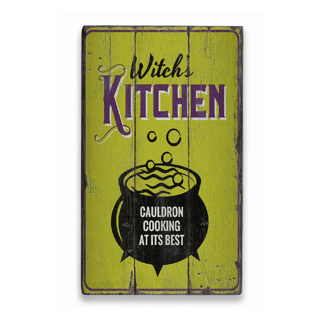 Witchs Kitchen Rustic Wood Sign