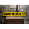 Beware of Bats Rustic Wood Sign