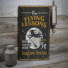 Free Flying Lessons Witch Rustic Wood Sign