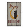 Happy Owloween Rustic Wood Sign