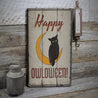 Happy Owloween Rustic Wood Sign