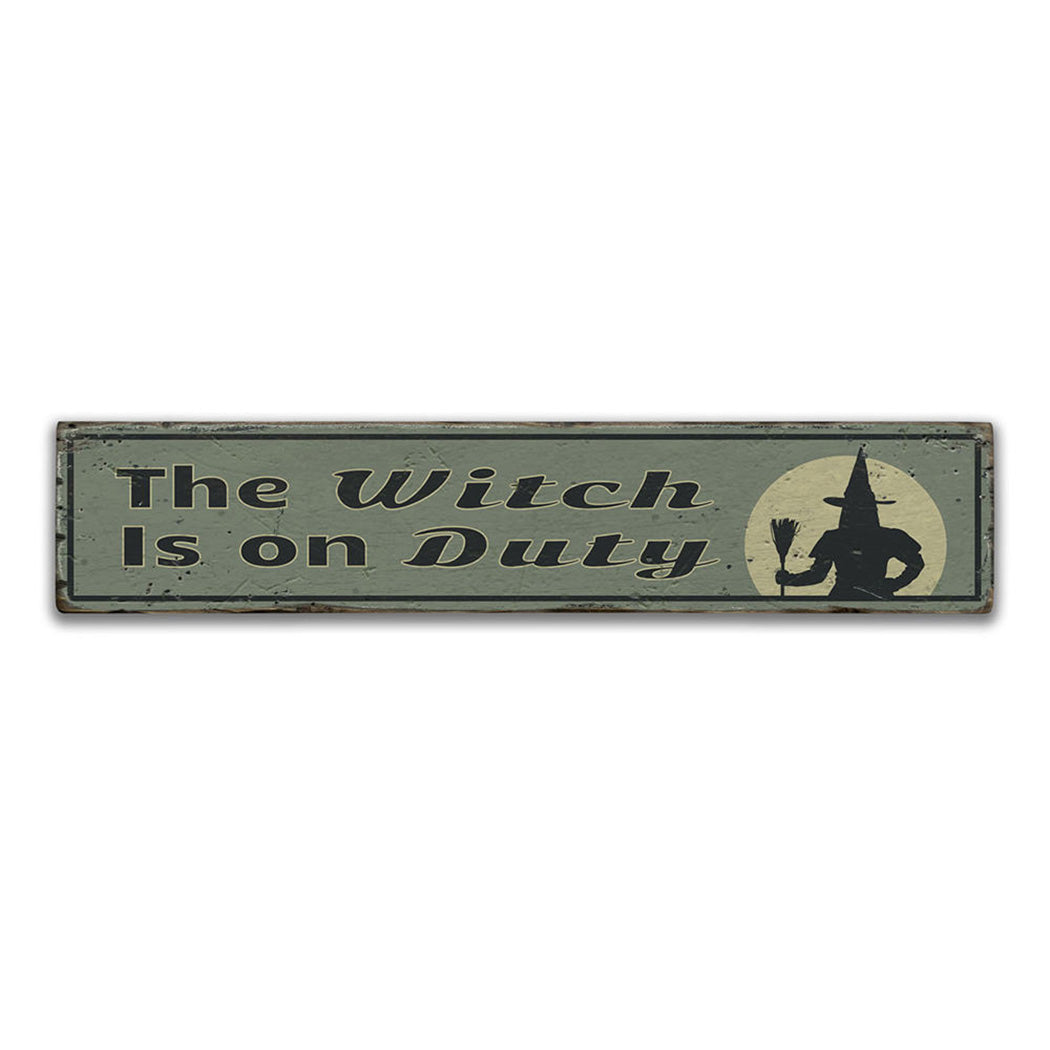 Wicked Witch Rustic Wood Sign