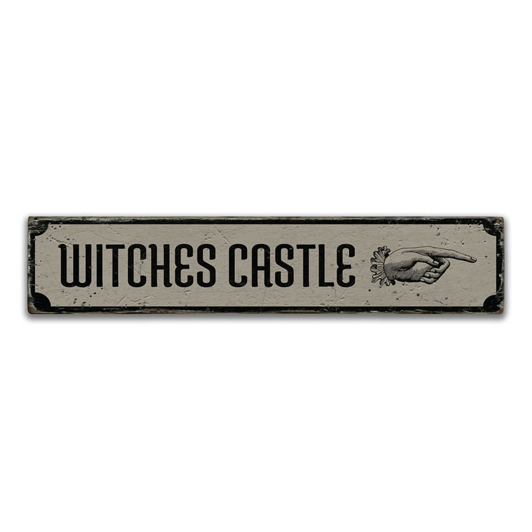 Witchs Castle Rustic Wood Sign