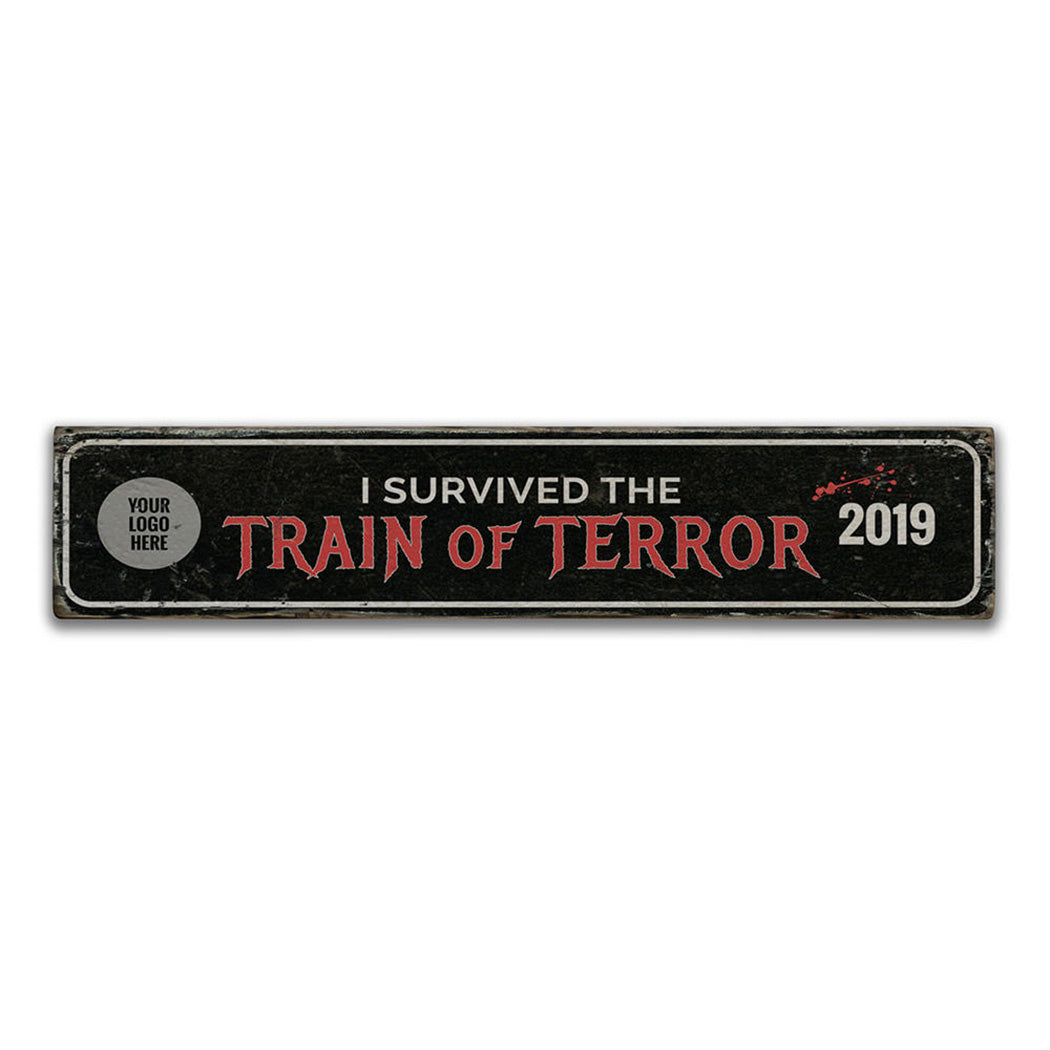 Train of Terror Rustic Wood Sign