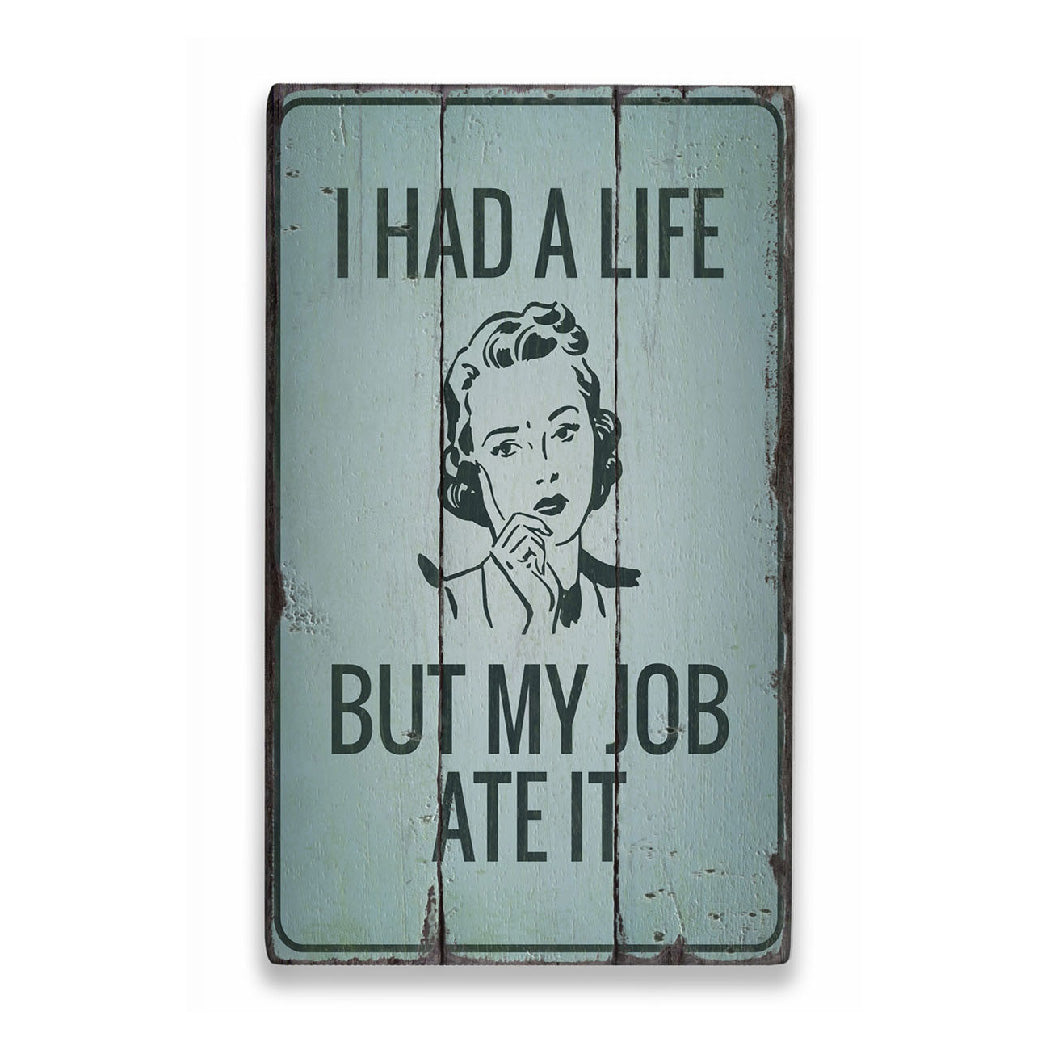 Funny Adulting Rustic Wood Sign