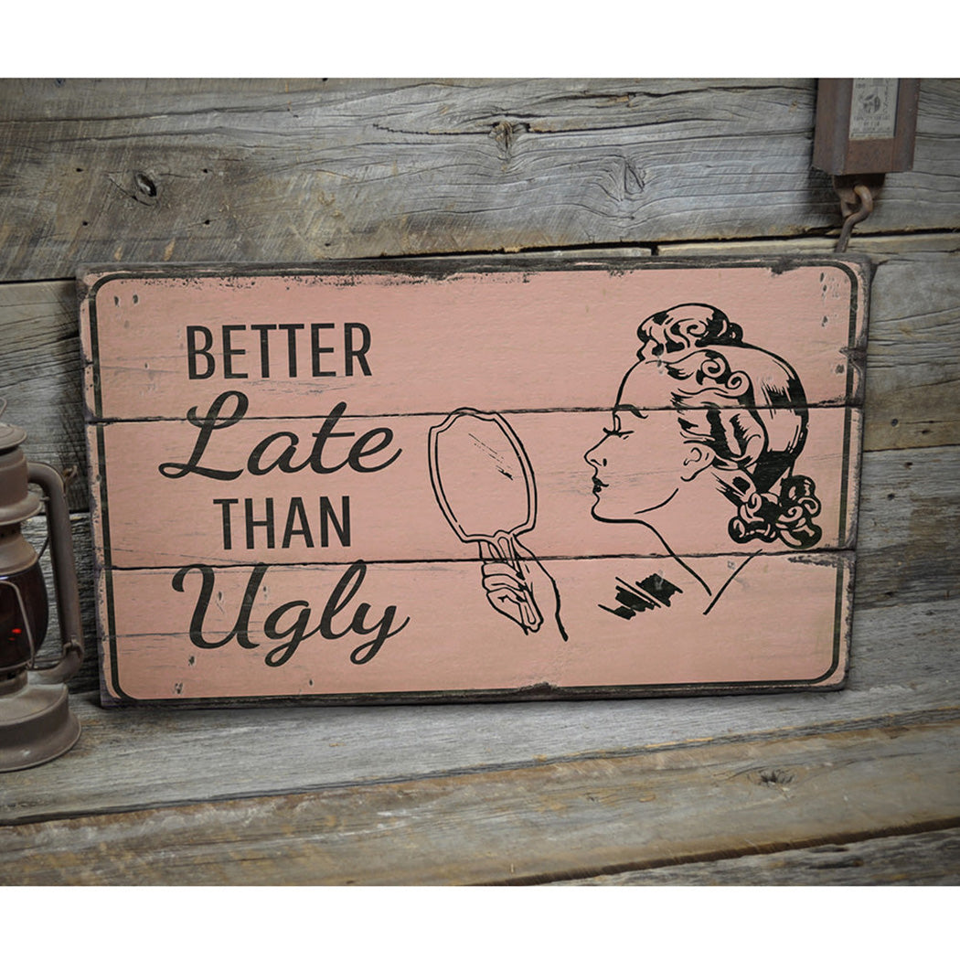 Beautician Rustic Wood Sign