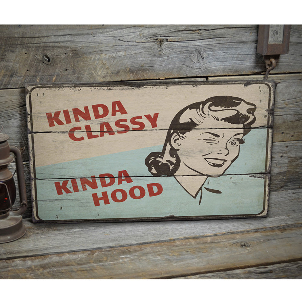 Amusing Character Rustic Wood Sign