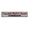 Party Barn Est. Date Rustic Wood Sign