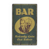 Retro Bar Rustic Wood Sign