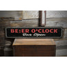 Beer O Clock Rustic Wood Sign