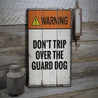 Guard Dog Warning Rustic Wood Sign