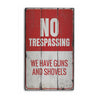 No Trespassing Home Rustic Wood Sign