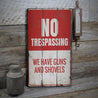 No Trespassing Home Rustic Wood Sign