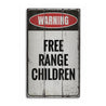 Free Range Children Rustic Wood Sign