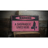 Shopaholic Rustic Wood Sign