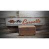 Corvette Garage Flags Rustic Wood Sign