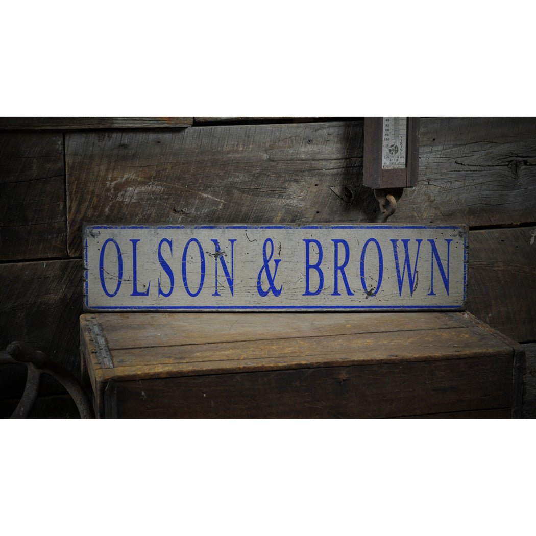 Business Name Rustic Wood Sign