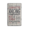 Corvette Racing Championship Rustic Wood Sign