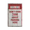 No Parking Warning Rustic Wood Sign