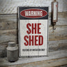 She Shed Rustic Wood Sign