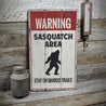 Sasquatch Area Rustic Wood Sign