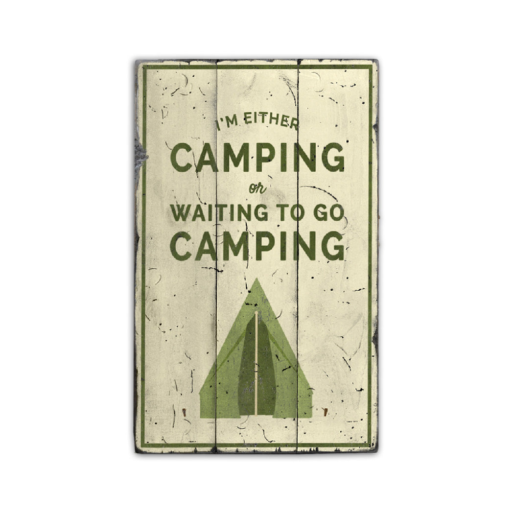 Avid Camper Gift Rustic Wood Sign