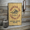 Mountain Top Camping Club Rustic Wood Sign