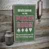 Poker Room Welcome Rustic Wood Sign