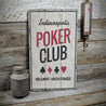 Poker Club Rustic Wood Sign