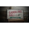 Gambling Hall Rustic Wood Sign