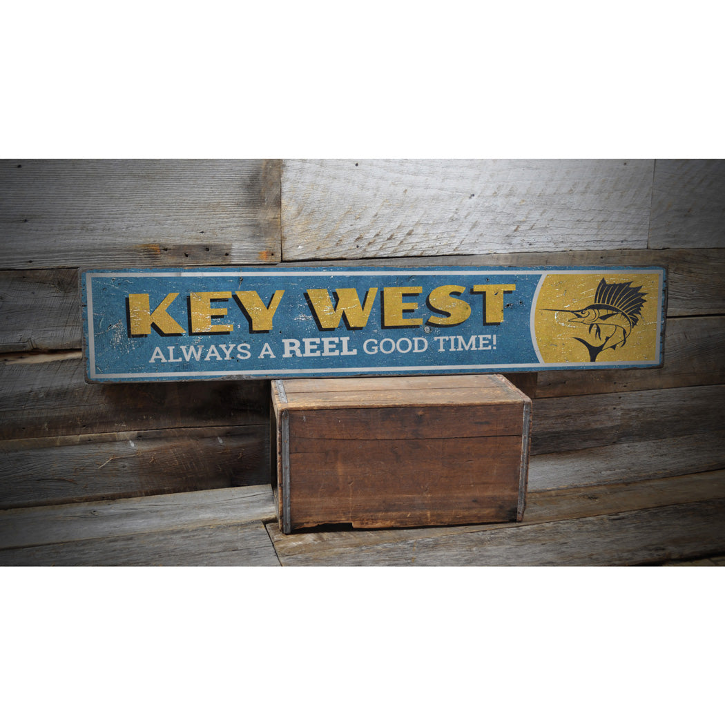 Reel Good Time Rustic Wood Sign