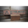 To the Beach Key West Rustic Wood Sign