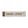 Snake Lover Street Rustic Wood Sign