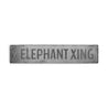 Elephant Crossing Rustic Wood Sign