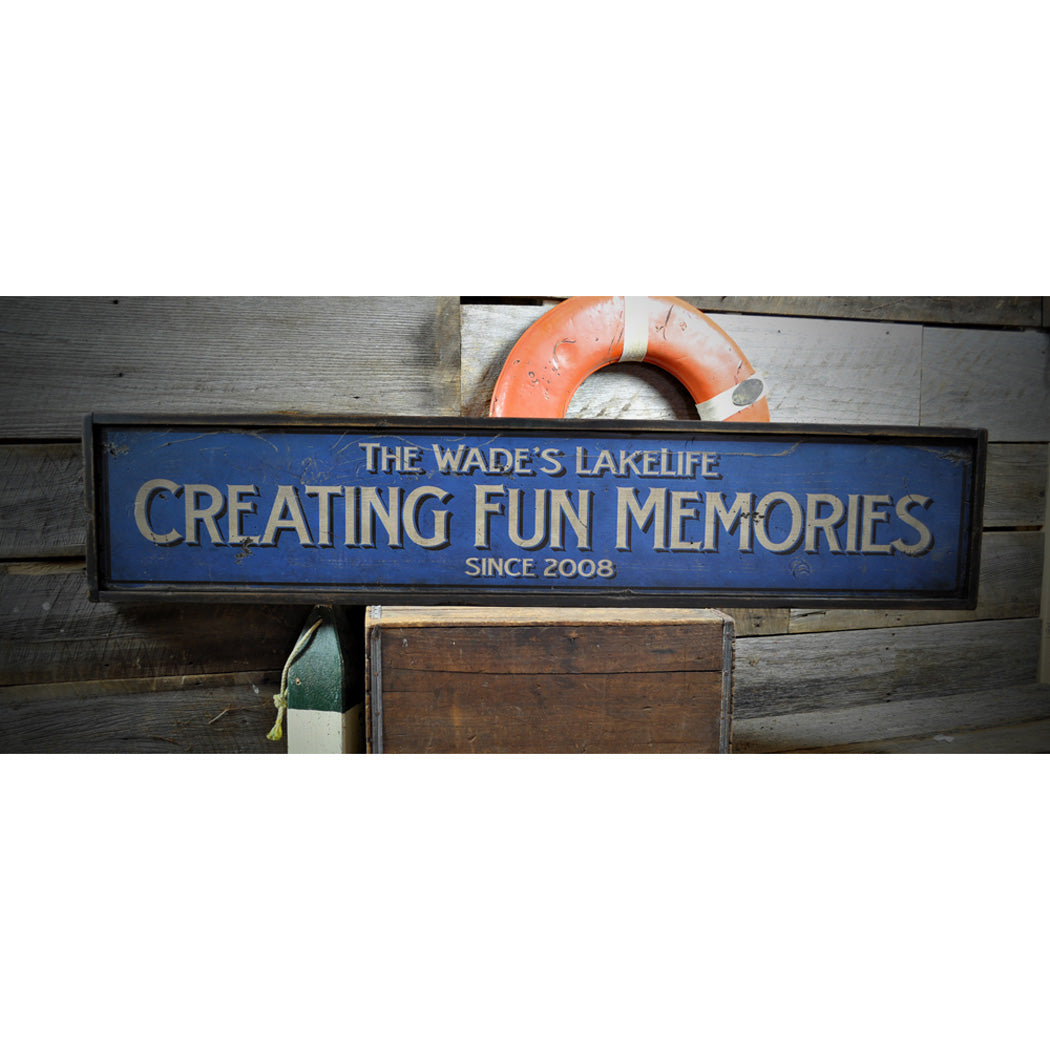 Making Memories Lake House Rustic Wood Sign