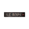 Ale House Pub Brewery Rustic Wood Sign