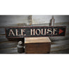 Ale House Pub Brewery Rustic Wood Sign