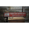 Fresh Fish Served Daily Open Lake House Rustic Wood Sign