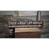 Dock & Boat Lift Repair Rustic Wood Sign