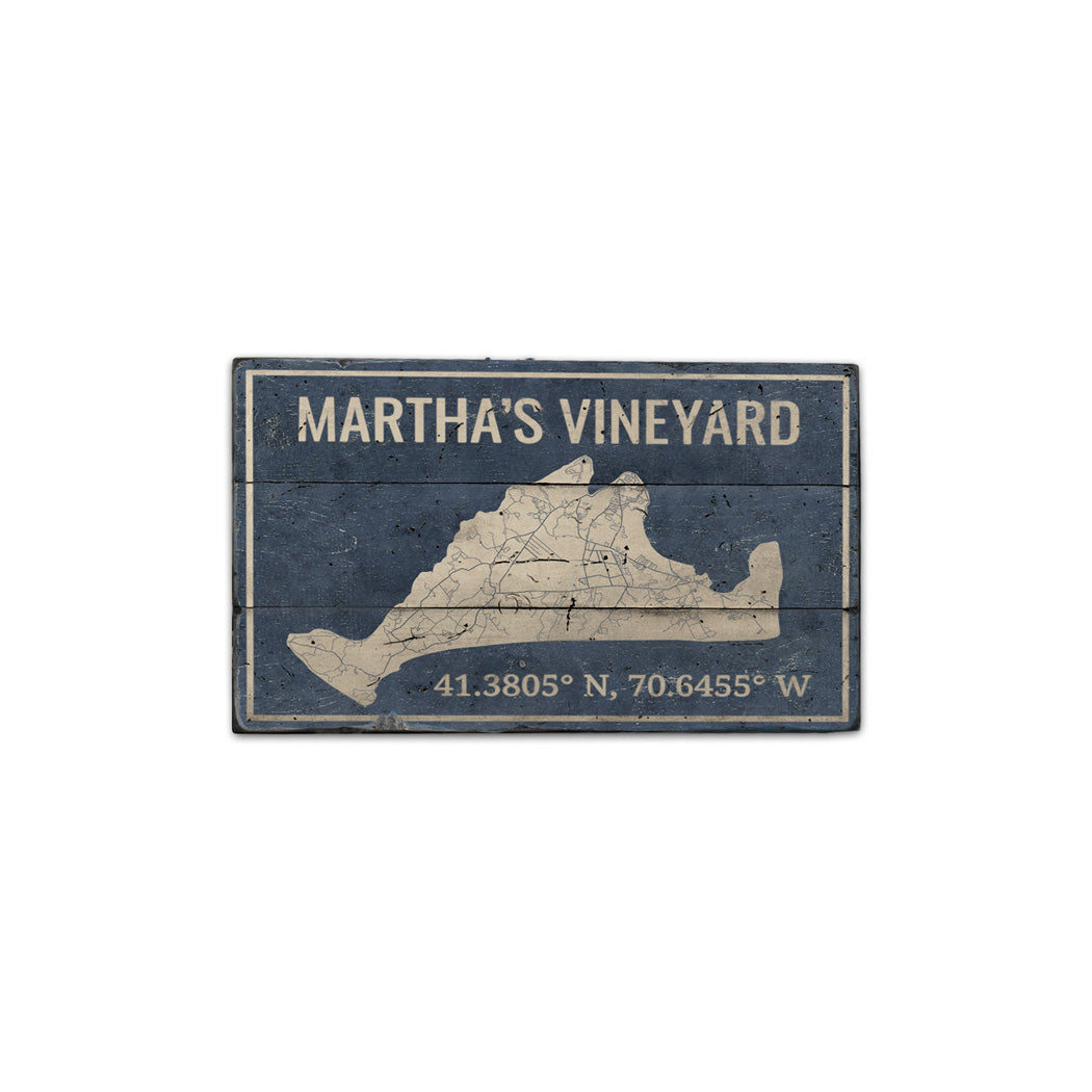 Marthas Vineyard Rustic Wood Sign