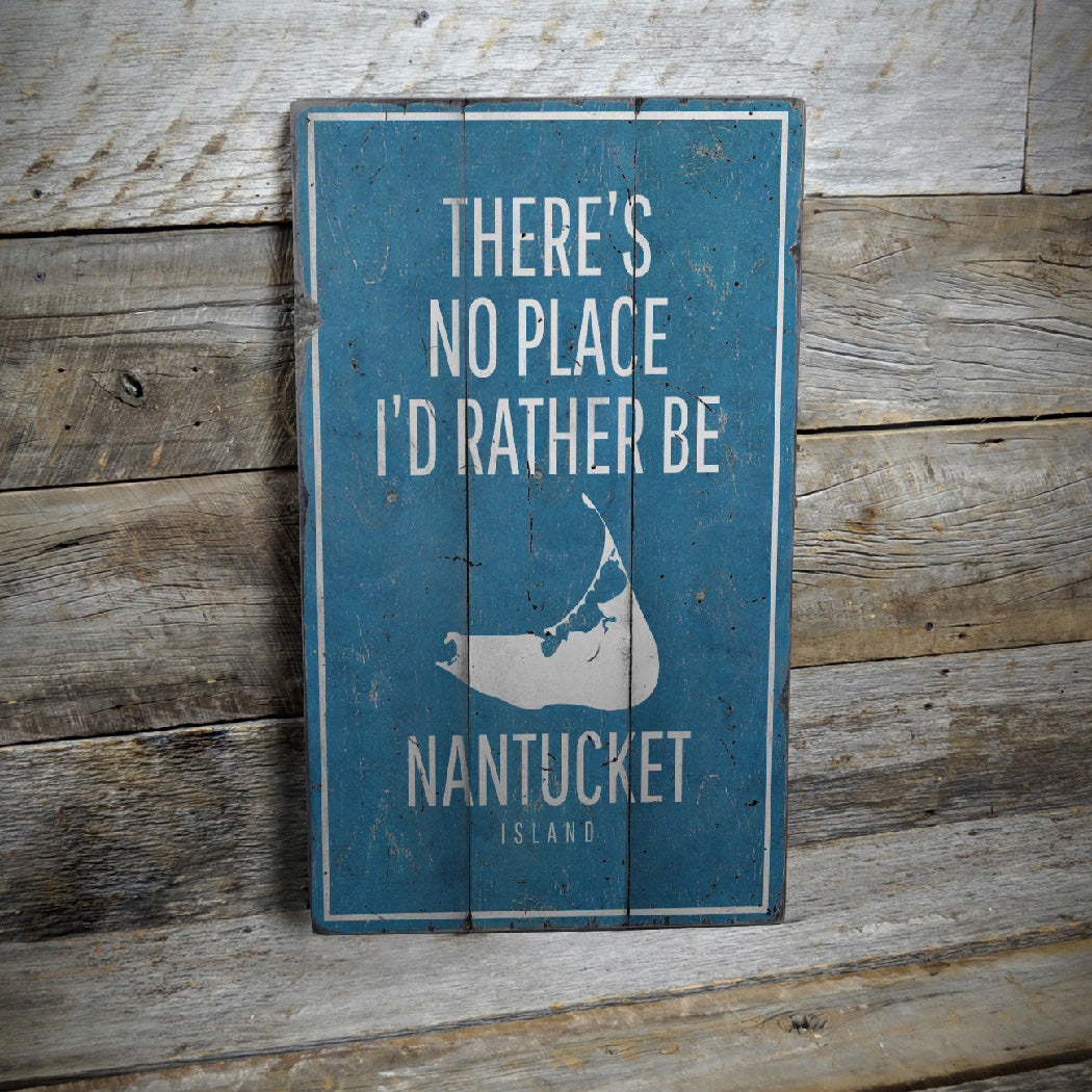 Nantucket Rustic Wood Sign