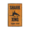 Cape Cod Shark Crossing Rustic Wood Sign