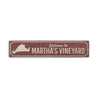 Marthas Vineyard Welcome Rustic Wood Sign