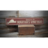 Marthas Vineyard Welcome Rustic Wood Sign