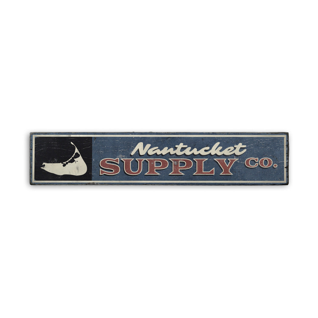 Nantucket Supply Co Rustic Wood Sign