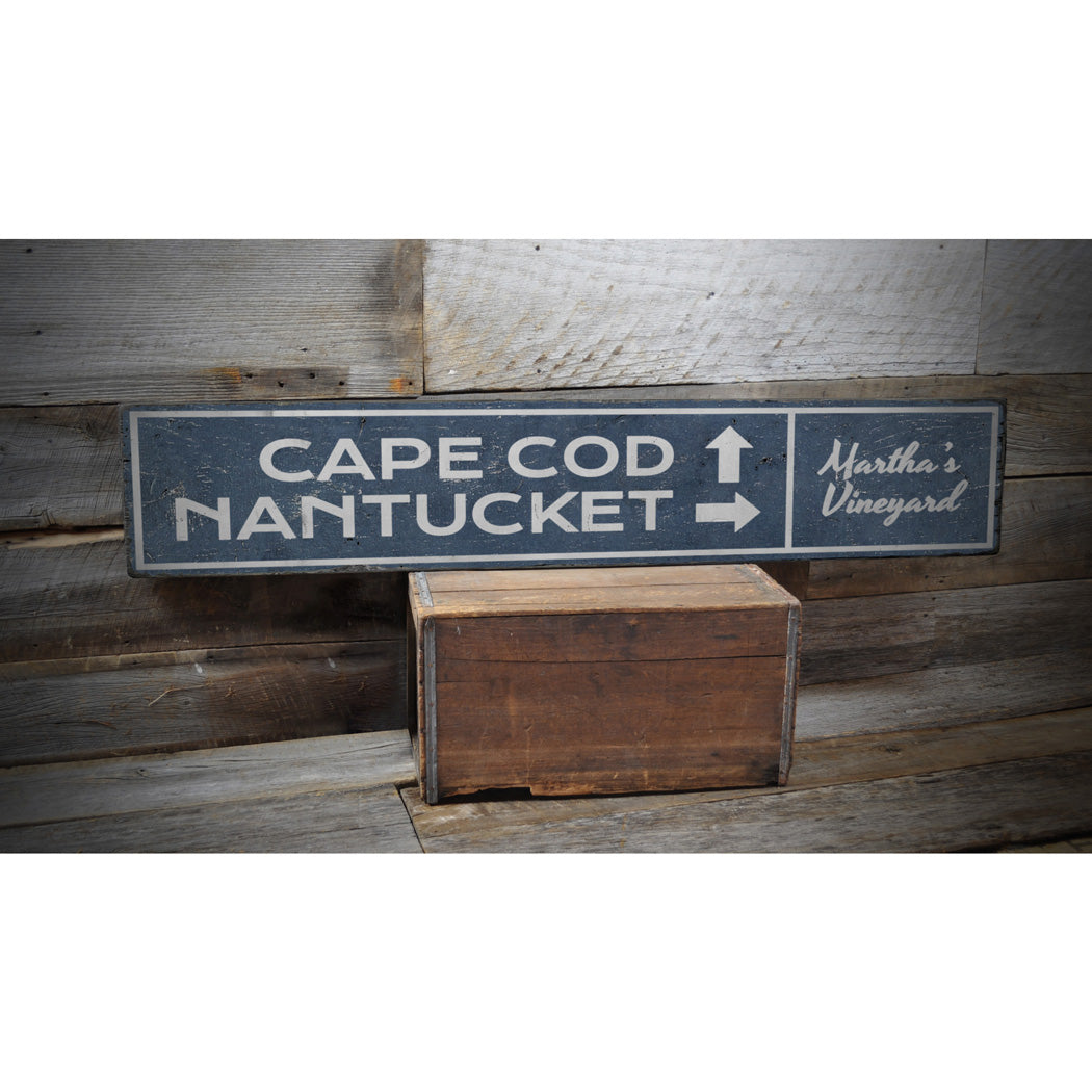 Cape Cod Nantucket Rustic Wood Sign