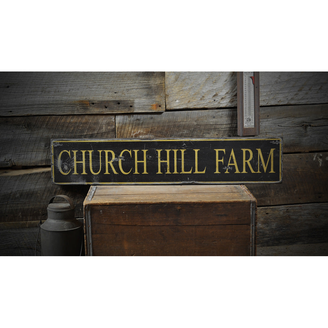 Farm Name Rustic Wood Sign