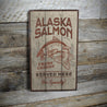 Alaska Salmon Rustic Wood Sign