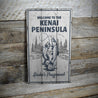 Kenai Peninsula Rustic Wood Sign